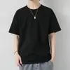 Camiseta de Manga Corta para Hombre Marca de Moda Verano Holgada Manga de Cinco Puntos 2026 Nuevo Estilo Celebridad de Internet Moderna ins Top Sencillo Estampado