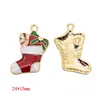 Série de Natal Popular Transfronteiriça Pingentes de Esmalte Desenho Animado Acessórios de Joias de Liga DIY Charms para Colar Pulseira