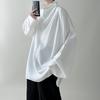 Yohji Yamamoto Camiseta de Manga Larga con Cuello Irregular Apilado para Hombre Chaqueta Casual Elegante de Alta Gama Marca de Tendencia