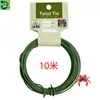 Alambre de Hierro Recubierto de Plástico Alambre de Jardinería Soporte para Trepar Flores Accesorios DIY Alambre para Atar Flores y Árboles Atado Alambre en Rollo Verde