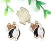 Mezcla de 26 colgantes de perro, accesorios de joyería coreana, colgante pequeño de aleación con gota de aceite de oro K, pulsera colgante