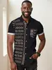 Comercio exterior de Amazon Europa y Estados Unidos 2025 nueva moda casual alta calidad estampado camisa de manga corta para hombre