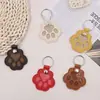 Lindo Elemento de Pata de Gato Colgante Portátil de Cuero, Bolsa para Guardar Pelo de Mascota Conmemorativo, Accesorio Versátil de Llave para el Día a Día
