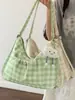 Bolso de Hombro Femenino Fresco y Sencillo 2026 Nueva Moda Versátil Bolso Cruzado de Cuadros Gran Capacidad Bolso de Mano para Viajes