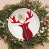 Tapete para mesa de fieltro transfronterizo portacubiertos tenedor cuchillo bolsa para cubiertos decoración de mesa de fiesta cena cocina decoración navideña