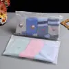 En stock bolsa con cierre esmerilada al por mayor bolsa de plástico para ropa versión horizontal 28*15 calcetines ropa interior ropa bolsa de embalaje sellada