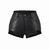 Pantalones Ajustados Sexy Estilo Americano de Cintura Alta Levanta Glúteos, Pantalones Cortos Calientes Ajustados al Cuerpo Estilo Puro Deseo, Pantalones Cortos de Cuero que Realzan las Caderas para Mujer, Nueva Colección Primavera 2026
