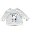 Algodão Puro Roupas Infantis Masculinas e Femininas Primavera e Outono Finas Camiseta Infantil de Bebê com Desenho Versátil Camiseta Básica Manga Longa Tendência