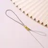 Nó Flor de Pessegueiro Trançado Corda para Celular Acessórios DIY Pingente Cordão Corda Simples Retrô Corda de Pulso Pingente para Celular