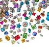 Pedrería de arte para uñas tipo caramelo y refresco de moda, pedrería colorida pequeña de forma irregular con base de punta, paquete mixto de decoraciones brillantes para uñas, racimos de pedrería pequeña K9