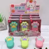 Goma de Borrar con Forma de Pata de Gato Linda, Goma de Borrar de Aspecto Elegante de Mango y Plátano, Modificada y Limpia al Borrar, Papelería Creativa para Estudiantes