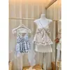 Top de tirantes floral fresco, dulce y de temperamento suave estilo francés para mujer en verano