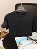 230g Para Mujer Super Corta Manga Corta Peso Pesado Algodón Puro Lavado Vintage Holgada Hombro Caído Mayoreo