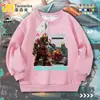 Sudadera Delta Force Clothing Merchandising Temático de Acción Lobo Rojo Corrosión Rosa Dorada Sudadera de Cuello Redondo para Hombres y Niños Top de Manga Larga