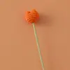 Tulipán de Crochet Creativo Cabeza Gruesa Producto Terminado Decoración del Hogar Exquisito Tejido de Hilo Tulipán Ramo Regalo