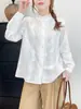 Colección Otoño 2026: Cardigan Suelto para Mujer con Cuello Mao Bordado Jacquard Estilo Japonés Camisa de Manga Larga Top Venta al por Mayor