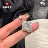 Ágata Calcedônia Pingente de Gelo Pombo Ovo Incrustado Colar Princesa Clavícula Corrente Jade Pingente Jóias Bem-estar ao Vivo