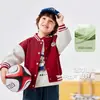 [Expresión Pequeña Divertida] Dibujo Uniforme de Béisbol Infantil Abrigo de Primavera para Niños Abrigo de Primavera para Niñas Ropa Infantil Tendencia