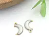 Acero Inoxidable Goteo de Aceite Luna Electrochapado al Vacío Color Dorado Esmalte Conservador de Color Accesorios de Joyería Colgante para Pulsera 6X9Mm