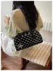 Yuezi 2026 Novo Estilo Fresco e Simples Bolsa Bowling de Bolinhas e Estrelas Bolsa de Mão Doce Bolsa de Ombro Transversal Bolsa Feminina