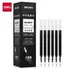 Recarga de Bolígrafo de Gel Deli 6937 Recargable Punta de Bala 1.0mm para Práctica de Escritura Recarga de Bolígrafo de Firma Negro
