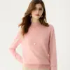 Suéter Básico de Punto de Lana con Cuello Alto Medio de Cachemira Versátil para Mujer Otoño/Invierno 2026