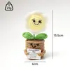 Plantas Engraçadas Transfronteiriças Transfronteiriças Energia Positiva Plantas em Vasos Boneca de Amor Crochê de Lã Feita à Mão Enfeites