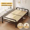 Cama individual para estancias de una noche en viviendas de alquiler, herramienta sencilla para la siesta en la oficina, cama de hierro, cama plegable para dormitorio, cama de madera reforzada