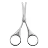 Tijeras Alemanas para Recortar Cejas Pequeñas Tijeras de Belleza para Cejas Recortador Punta de Acero Inoxidable Pestañas Postizas Maquillaje Cabeza Redonda Tijeras para Pelo de Nariz