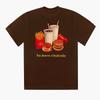 Scott Travis Scott Joint Burger e Batatas Fritas Rap Hip-Hop Estilo Chi Hop Europeu e Americano Marca da Moda Camiseta
