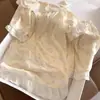 Pijama de Renda com Estampa Total para Chef e Biscoitos para Mulheres Verão Manga Curta Shorts Gola Boneca Conjunto de Duas Peças Casual Feminino Roupa de Casa