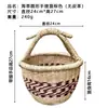 Cesta Tejida a Mano de Algas Marinas de Vietnam Elementos Africanos Estilo Ins Decoración Compras Picnic Cesta Portátil Cesta de Almacenamiento de Escritorio
