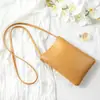 Bolsa Vertical para Teléfono Móvil para Mujer, Bolso Cruzado Pequeño, Moda Simple, Suave, de Hombro, Tipo Cubo, Venta al por Mayor