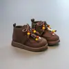 Moda Infantil Botas Amarillas 2025 Otoño Nuevo Estilo Gamuza Ligeras Coloridas Elegantes Lindas Casual Moda Zapatos Infantiles