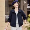 Moda Primavera 2026 Nueva Chaqueta Casual Elegante Versátil de Manga Larga con Cuello de Cremallera para Madres