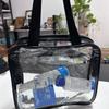 Bolsa de lavado directa de fábrica, almacenamiento, separación de seco y húmedo, transparente, impermeable, para productos de cuidado de la piel, subempaque, bolso de mano