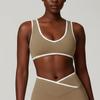Lencería Europea y Americana de Color Contrastante, Ropa de Yoga para Mujer, Tops de Entrenamiento de Pilates, Ropa Exterior, Sujetadores Deportivos Adelgazantes, Ropa Deportiva Transfronteriza