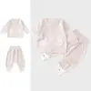 Conjunto de niña para otoño, ropa casual para salir, sudadera y pantalón de chándal súper lindos y adorables para bebé, conjunto de dos piezas para primavera y otoño