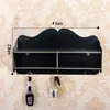 Estante de Pared de Madera Nórdico sin Taladro Colgante de Pared Estante de una Palabra Montado en Pared Estante de Decoración para Pared de TV de Sala de Estar