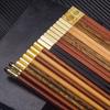 Cabeça de cobre de metal quadrado Fuxi asa de frango pauzinhos de madeira pauzinhos de madeira vermelha ébano estilo chinês presente pauzinhos fábrica letras LOGOTIPO