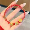 Pulsera Infantil Año del Caballo Pulsera Roja con Colgante de Seguridad para Niñas y Bebés Tobillera de Hilo Rojo