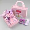 Conjunto de 18 Peças Caixa de Presente Coelho Presilha de Cabelo Laço Fofo Presilha de Cabelo Infantil Presilha Menininha Acessórios de Cabelo