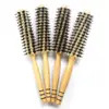Fornecimento Direto da Fábrica Escova de Cabelo com Cerdas de Javali, Escova Rolo Redonda para Salão de Beleza, Escova Modeladora com Curvatura para Dentro, Escova Modeladora Flor de Pera para Uso Doméstico
