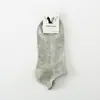 Calcetines Tobilleros de Rayas Verticales para Mujer de 168 Agujas Personalizados para Primavera, Verano y Otoño, Calcetines Invisibles de Algodón de Color Sólido para Mujer de Zhuji