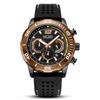 Reloj Megir para hombre, de moda, con esfera grande, cronógrafo, calendario, de silicona, resistente al agua, deportivo, de cuarzo, 2109