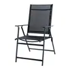 Juego de Mesa y Sillas Portátiles para Exteriores Personalizado Transfronterizo, Silla Plegable de Tubo de Hierro con Respaldo para Balcón, Juego de Muebles de Patio para Ocio, Silla de Camping