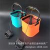 Cubo plegable de EVA, cubo de pesca cuadrado con cuerda, cubo de pesca portátil para exteriores, caja de pesca salvaje para arroyos