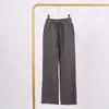 Calça Longa Feminina Lulu de Cintura Alta Solta Emagrecedora para Yoga Esportes Fitness com Sensação de Pele e Cordão