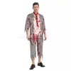 Mascarada de Halloween COS Meninos Estudantes Zumbis Adultos Homens Roupas de Terror Fantasias de Estudante Zumbi