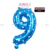 Venta Caliente 16 pulgadas Imitación Belleza Globos Digitales Fiesta de Cumpleaños Infantil Decoración de Eventos Arreglo Globos de Película de Aluminio Venta al por Mayor